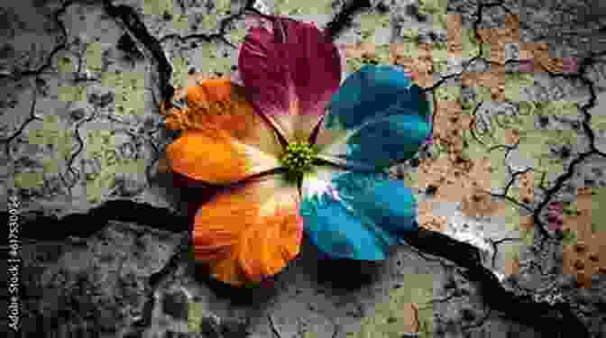 A Flower Blossoming Amidst Cracks, Representing The Resilience Of The Human Spirit A Journey Of The Heart: Life S Trials And Triumphs Seen Through Poetry