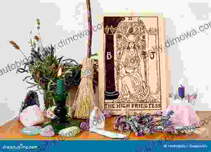 A Woman Holding A Broomstick, Surrounded By Candles And Crystals Magick And Broomsticks The Portal To Your Wild Side: A 30 Day Journal